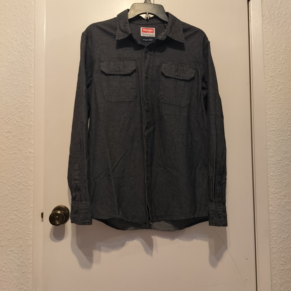 Wrangler Charcoal Long Sleeve Shirt